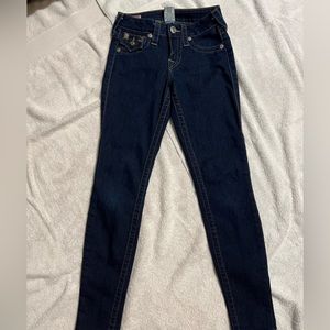 True religion size 24 dark skinny jeans